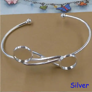 Vintage Copper Bracelet Blank Setting for 12mm Cabochons