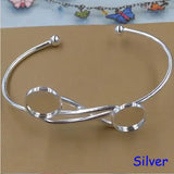 Vintage Copper Bracelet Blank Setting for 12mm Cabochons