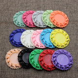 25mm Colorful Resin Round Cabochons Blank Tray Frame Bezel Settings
