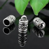 5mm Cord Crimp End Caps Buckle Tips for DIY Bracelet Necklace Making