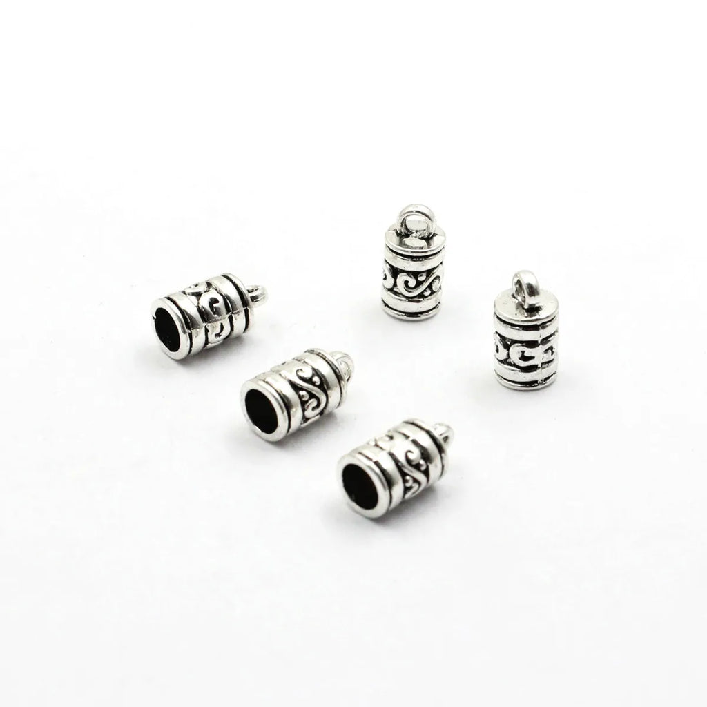 5mm Cord Crimp End Caps Buckle Tips for DIY Bracelet Necklace Making