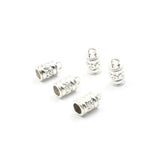 5mm Cord Crimp End Caps Buckle Tips for DIY Bracelet Necklace Making