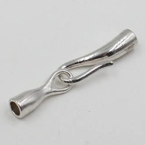 5mm Cord Fold Over Lobster Clasp for Necklace Chain DIY Making Accessory