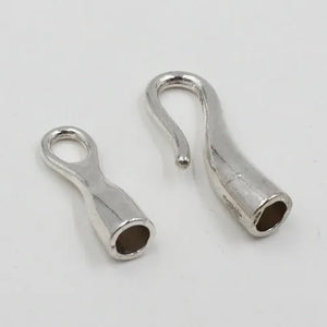 5mm Cord Fold Over Lobster Clasp for Necklace Chain DIY Making Accessory
