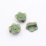 Tibetan Silver Flower Slider Beads DIY Making 30pcs