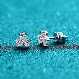 0.6CT D Round Cut Moissanite Stud Earrings