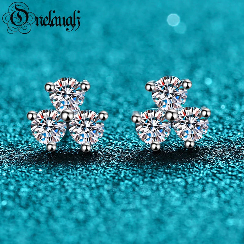 0.6CT D Round Cut Moissanite Stud Earrings