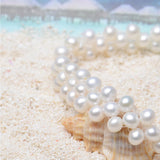 14K Filled Freshwater Pearl Twisted Bracelet Women Bangle Jewelry
