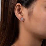Classic Moissanite Diamond Earrings 925 Sterling Silver Round 0.5Ct 1.0Ct