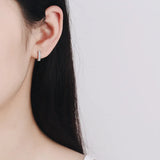 Real Moissanite Stud Earrings 925 Sterling Silver Sparkling Jewelry