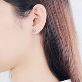 0.6-4CT Moissanite Stud Earrings S925 Sterling Silver Snowflake Ear Studs