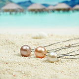 925 Silver Pendant Necklace Pink Purple Pearl Jewelry Pendant for Women