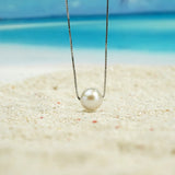 925 Silver Pendant Necklace Pink Purple Pearl Jewelry Pendant for Women