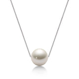 925 Silver Pendant Necklace Pink Purple Pearl Jewelry Pendant for Women