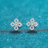 9mm Pearl Moissanite Drop Earrings Bridal Wedding Jewelry