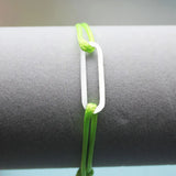 925 Sterling Silver Link Bracelet For Men Women Adjustable Rope Bracelet