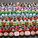 Retro Lampwork Glass Beads Set - Christmas Gift - No Duplicates
