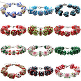 Retro Lampwork Glass Beads Set - Christmas Gift - No Duplicates
