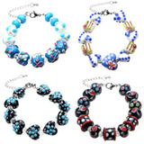 Retro Lampwork Glass Beads Set - Christmas Gift - No Duplicates