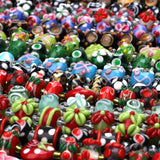 Retro Lampwork Glass Beads Set - Christmas Gift - No Duplicates