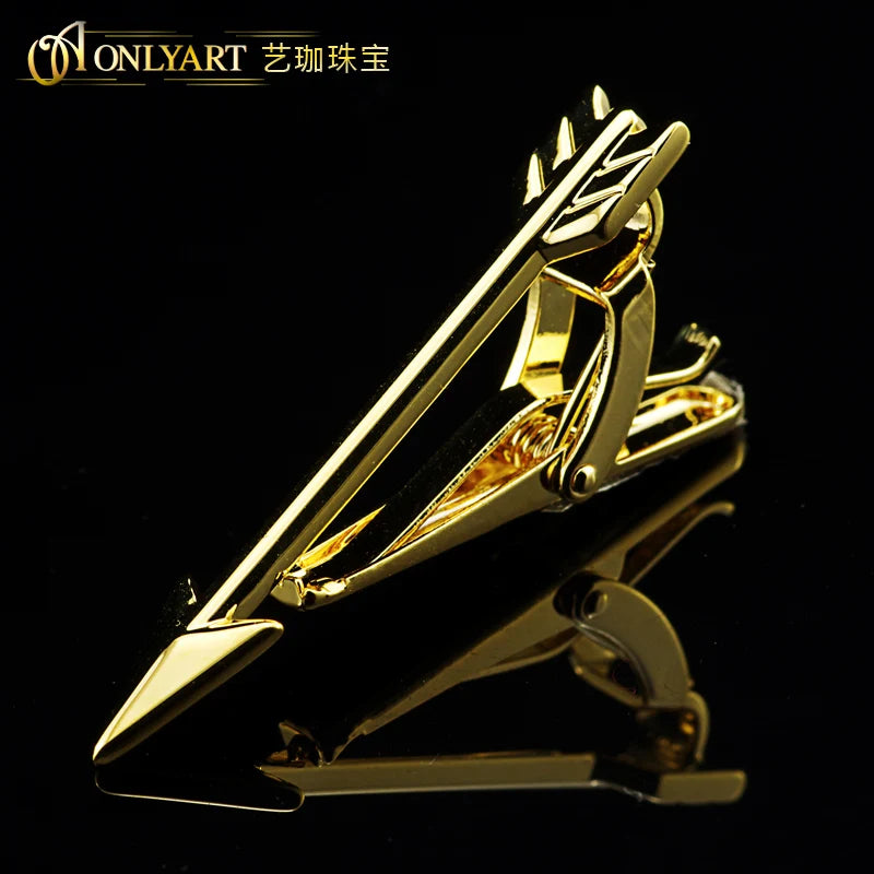 Golden Arrow Tie Bar Collar Clip for Men