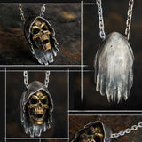 Skull Pendant Necklace Men's Biker Punk Steel Chain Jewelry OSDZ035