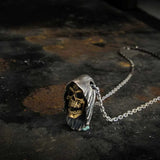 Skull Pendant Necklace Men's Biker Punk Steel Chain Jewelry OSDZ035