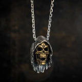 Skull Pendant Necklace Men's Biker Punk Steel Chain Jewelry OSDZ035