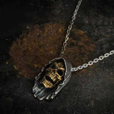 Skull Pendant Necklace Men's Biker Punk Steel Chain Jewelry OSDZ035