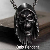 Skull Pendant Necklace Men's Biker Punk Steel Chain Jewelry OSDZ035