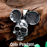 Arrival Hiphop Rock Sliding Skull Pendant Necklace Men's Skeleton Jewelry