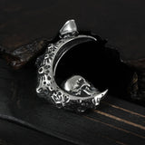 Punk Moon Skull Necklace Pendant Men Gothic Jewelry Boy Gift OSDZ134