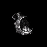 Punk Moon Skull Necklace Pendant Men Gothic Jewelry Boy Gift OSDZ134