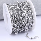 2m Stainless Steel Ball Beaded Necklace Chains