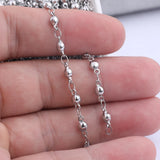 2m Stainless Steel Ball Beaded Necklace Chains