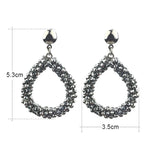 Water Drop Crystal Dangle Earrings Women