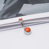 Opal Titanium Belly Button Ring