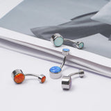 Opal Titanium Belly Button Ring