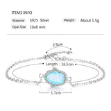 Opal Bracelet 925 Sterling Silver Round Shape