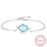 Opal Bracelet 925 Sterling Silver Round Shape