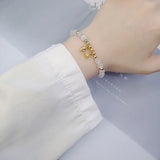 Opal Charm Bracelet Sterling Silver Child Jewelry Natural Stone Accessory Gift