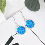 Opal Earrings 925 Silver Dainty Dangle Earrings For Women