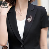 Opal Flower Brooch Rhinestone Alloy Brooch Clothing Accessories