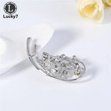 Opal Flower Brooch Rhinestone Alloy Brooch Clothing Accessories