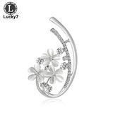 Opal Flower Brooch Rhinestone Alloy Brooch Clothing Accessories