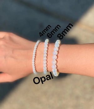 Opal Heal Crystal Bracelet, Protection Bead Bracelet