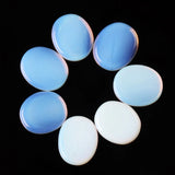 Opal Opalite Palm Stone Set Clear Crystal Reiki Healing Quartz Chakra
