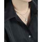 Opal Pendant Necklace 925 Silver Boho Statement Gift for Women