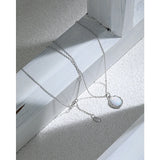 Opal Pendant Necklace 925 Silver Boho Statement Gift for Women