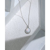 Opal Pendant Necklace 925 Silver Boho Statement Gift for Women